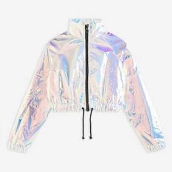 JADED LONDON DOLLS KILL CROPPED HOLOGRAPHIC JACKET AND SKIRT SET SMALL - Picture 4 of 10